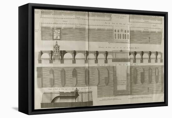 Planche 160 : Plan , élévation et élévation du Pont-Neuf à Paris-Pate-Framed Premier Image Canvas