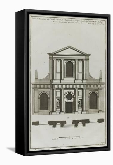 Planche 170 : Elévation du portail latéral sud de l’église Saint-Sulpice à Paris-Pate-Framed Premier Image Canvas