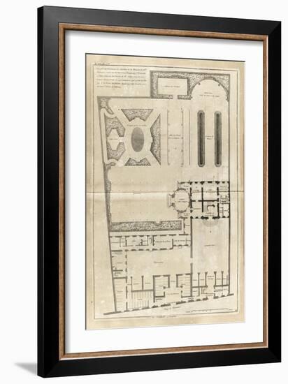 Planche 19 :  Plan général de l’hôtel et des jardins de l’hôtel de Villeroy-Jacques-François Blondel-Framed Giclee Print