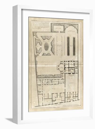 Planche 19 :  Plan général de l’hôtel et des jardins de l’hôtel de Villeroy-Jacques-François Blondel-Framed Giclee Print
