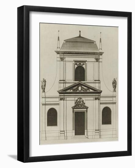 Planche 215 : Elévation du portail de l'église paroissiale de Saint-Nicolas du Chardonnet-Jacques-François Blondel-Framed Giclee Print