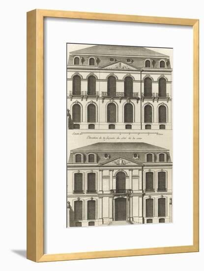 Planche 22 : Elévation de la façade de l’hôtel de Villeroy (ancien hôtel de Mlle Desmares)-Jacques-François Blondel-Framed Giclee Print