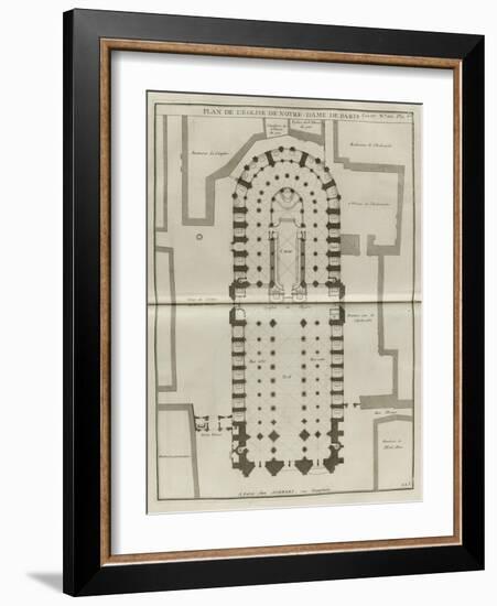 Planche 225 : Plan du rez-de-chaussée de Notre-Dame de Paris-Jacques-François Blondel-Framed Giclee Print