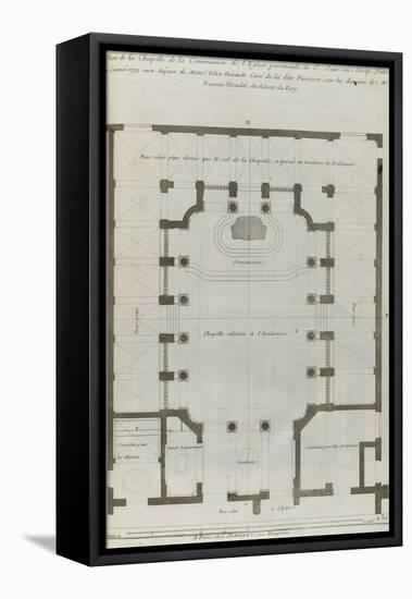 Planche 230 : Plan au rez-de-chaussée de la chapelle de la Communion , bâti-Jacques-François Blondel-Framed Premier Image Canvas