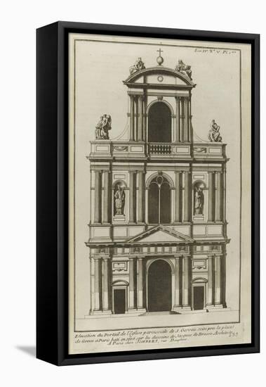Planche 233 : Elévation du portail de l'église paroissiale de Saint-Gervais-Jacques-François Blondel-Framed Premier Image Canvas