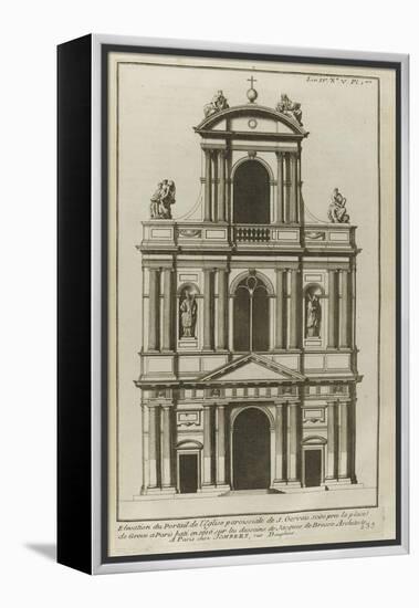 Planche 233 : Elévation du portail de l'église paroissiale de Saint-Gervais-Jacques-François Blondel-Framed Premier Image Canvas