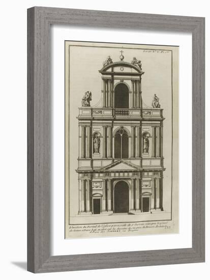 Planche 233 : Elévation du portail de l'église paroissiale de Saint-Gervais-Jacques-François Blondel-Framed Giclee Print