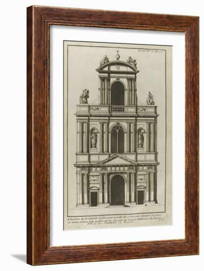 Planche 233 : Elévation du portail de l'église paroissiale de Saint-Gervais-Jacques-François Blondel-Framed Giclee Print