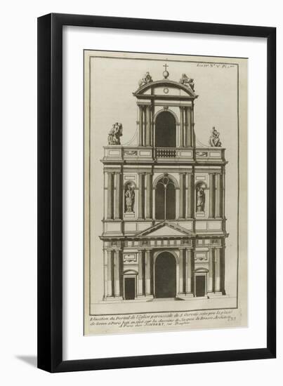 Planche 233 : Elévation du portail de l'église paroissiale de Saint-Gervais-Jacques-François Blondel-Framed Giclee Print