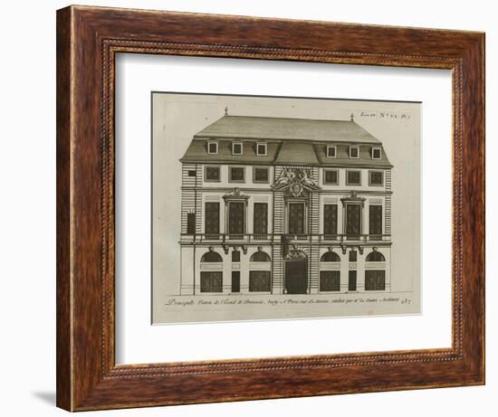 Planche 236 : Elévation de la façade principale  de l'hôtel de Beauvais , r-Jacques-François Blondel-Framed Giclee Print