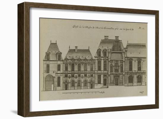 Planche 247 (2) : profil et coupe de l'hôtel de Bretonvilliers , construit par-Jacques-François Blondel-Framed Giclee Print