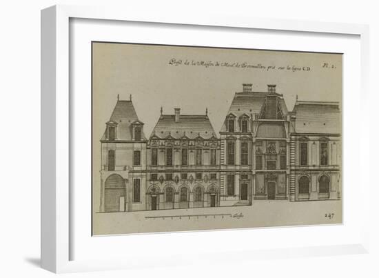 Planche 247 (2) : profil et coupe de l'hôtel de Bretonvilliers , construit par-Jacques-François Blondel-Framed Giclee Print