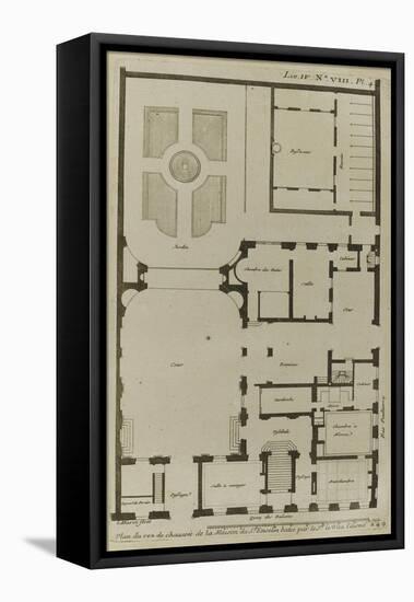 Planche 249 : Plan du Rez-de-Chaussée de l'hôtel Hesselin construit par l'architecte Le Vau-Jacques-François Blondel-Framed Premier Image Canvas