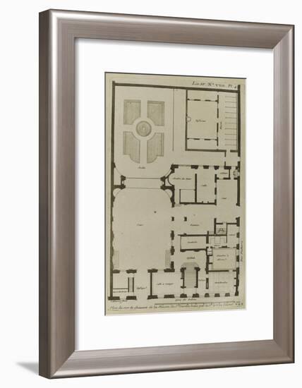 Planche 249 : Plan du Rez-de-Chaussée de l'hôtel Hesselin construit par l'architecte Le Vau-Jacques-François Blondel-Framed Giclee Print