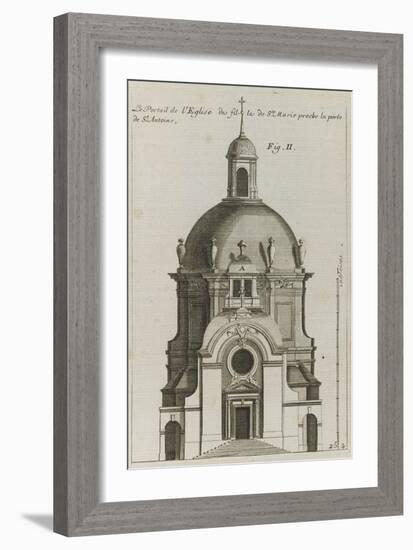 Planche 254 (2) :  élévation du portrail de l'église de la Visitation Sainte-Marie bâtie par-Jacques-François Blondel-Framed Giclee Print