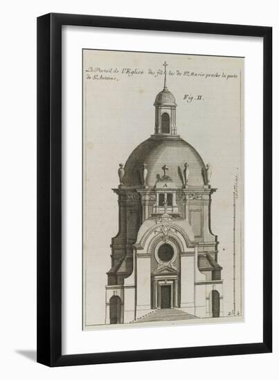 Planche 254 (2) :  élévation du portrail de l'église de la Visitation Sainte-Marie bâtie par-Jacques-François Blondel-Framed Giclee Print