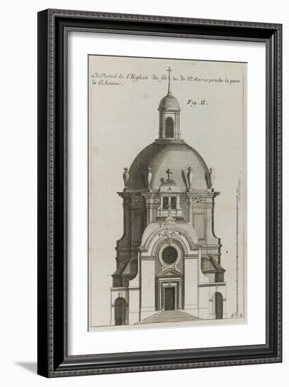 Planche 254 (2) :  élévation du portrail de l'église de la Visitation Sainte-Marie bâtie par-Jacques-François Blondel-Framed Giclee Print