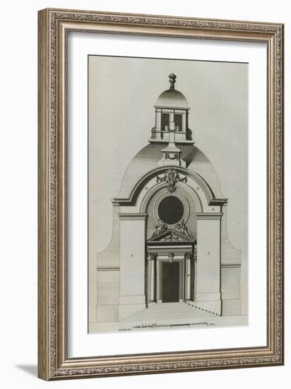 Planche 255 :  élévation du portrail de l'église de la Visitation Sainte-Marie bâtie par-Jacques-François Blondel-Framed Giclee Print