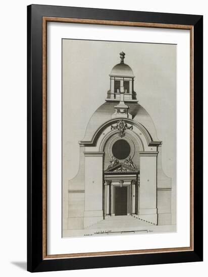 Planche 255 :  élévation du portrail de l'église de la Visitation Sainte-Marie bâtie par-Jacques-François Blondel-Framed Giclee Print