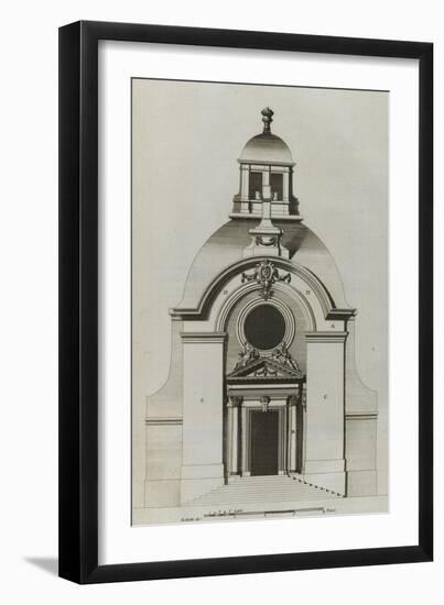 Planche 255 :  élévation du portrail de l'église de la Visitation Sainte-Marie bâtie par-Jacques-François Blondel-Framed Giclee Print