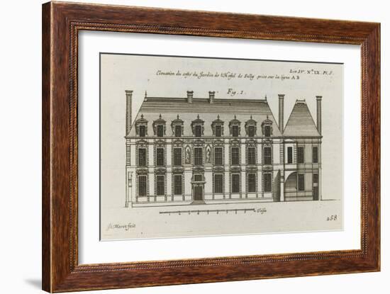 Planche 258 (1) :  élévation de la façade côté jardin de l'Hôtel de Sully construit par-Jacques-François Blondel-Framed Giclee Print