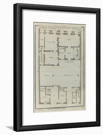 Planche 264 :  Plan au re-de-chaussée de la maison de Jules Hardouin-Mansart bâtie sur ses dessins-Jacques-François Blondel-Framed Giclee Print