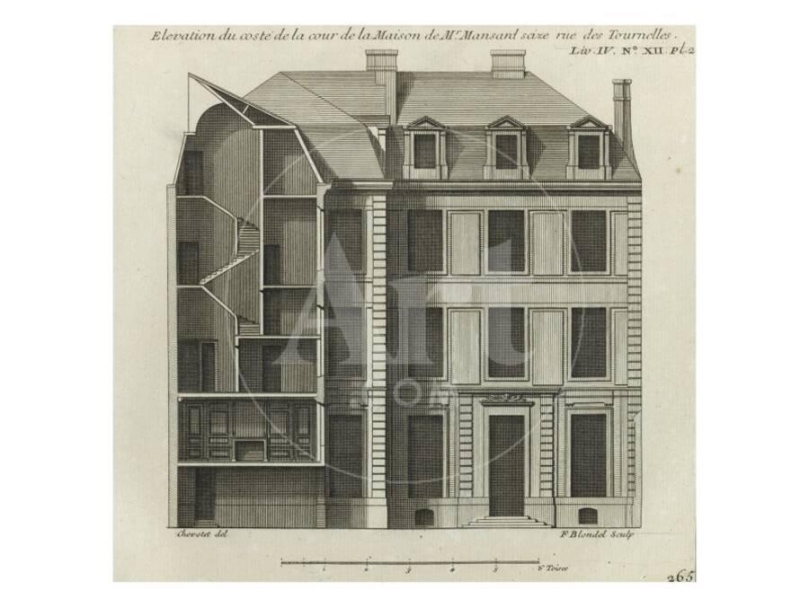 Planche 265 Coupe Et élévation Côté Cour De La Maison De Jules