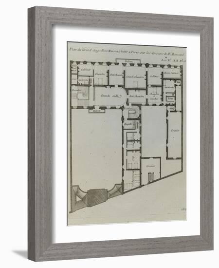 Planche 269 : plan du grand étage d'une maison à bâtir à Paris-Jacques-François Blondel-Framed Giclee Print