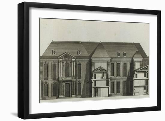 Planche 270 : élévation côté cour des façades du grand corps des logis d'un-Jacques-François Blondel-Framed Giclee Print