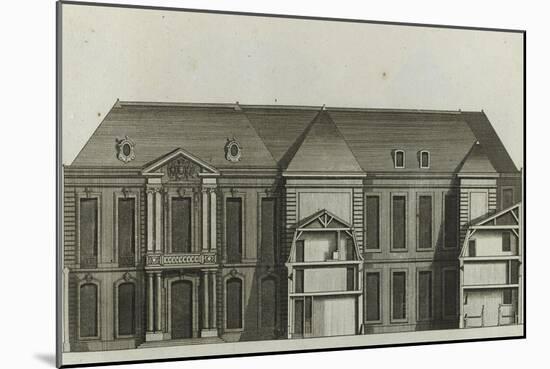 Planche 270 : élévation côté cour des façades du grand corps des logis d'un-Jacques-François Blondel-Mounted Giclee Print