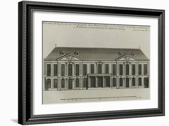 Planche 273: élévationde la façade côté jardin  d'une maison à bâtir à Paris-Jacques-François Blondel-Framed Giclee Print