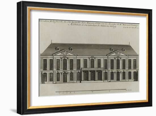 Planche 273: élévationde la façade côté jardin  d'une maison à bâtir à Paris-Jacques-François Blondel-Framed Giclee Print