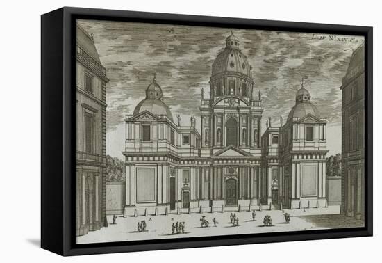 Planche 276: vue générale de l'église couvent des Minimes de la Place Royale à Paris-Jacques-François Blondel-Framed Premier Image Canvas