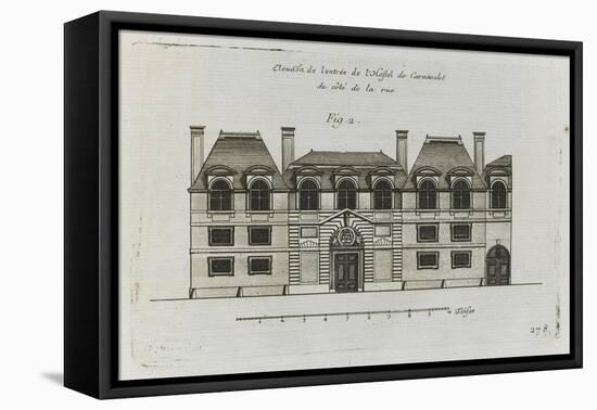 Planche 278 (2) : élévation de la façade côté rue  de l'hôtel Carnavalet-Jacques-François Blondel-Framed Premier Image Canvas