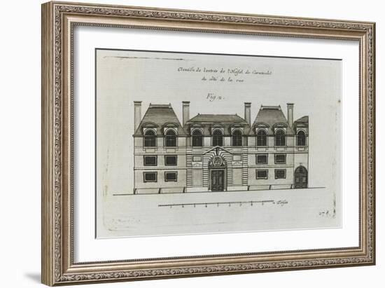 Planche 278 (2) : élévation de la façade côté rue  de l'hôtel Carnavalet-Jacques-François Blondel-Framed Giclee Print