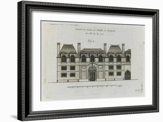 Planche 278 (2) : élévation de la façade côté rue  de l'hôtel Carnavalet-Jacques-François Blondel-Framed Giclee Print