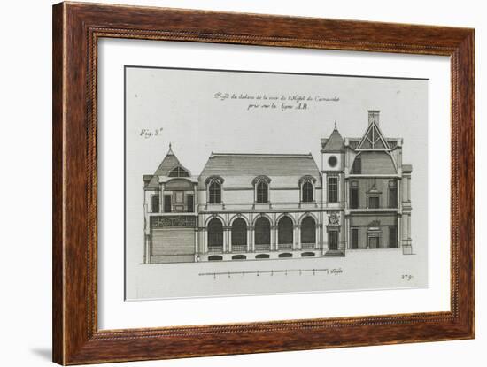 Planche 279 (3) : coupe et élévation d'un des côtés sur cour de l'hôtel Carnavalet-Jacques-François Blondel-Framed Giclee Print