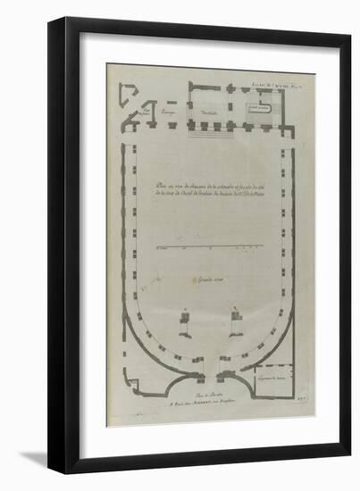 Planche 290 : plan au rez-de-chaussée de la colonnade sur la grande cour d'-Jacques-François Blondel-Framed Giclee Print