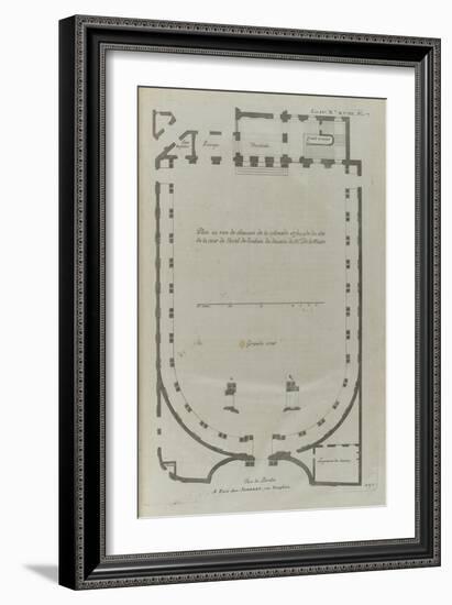 Planche 290 : plan au rez-de-chaussée de la colonnade sur la grande cour d'-Jacques-François Blondel-Framed Giclee Print