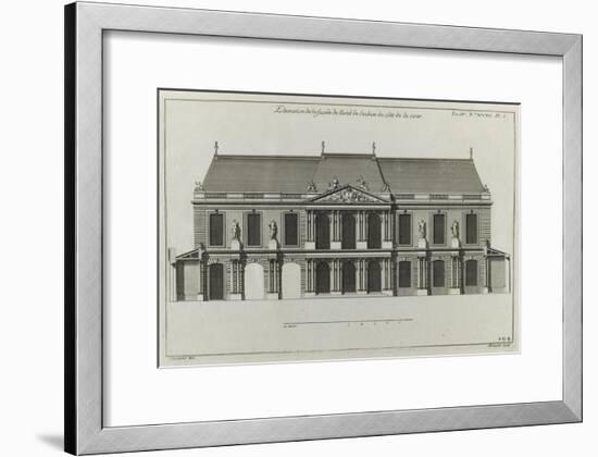 Planche 294 : élévation de la façade sur la cour d'entrée de l'hôtel de Soubise  à Paris-Jacques-François Blondel-Framed Giclee Print