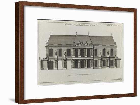 Planche 294 : élévation de la façade sur la cour d'entrée de l'hôtel de Soubise  à Paris-Jacques-François Blondel-Framed Giclee Print