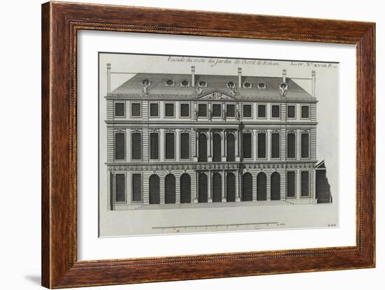 Planche 299 : élévation de la façade sur les jardins de l'hôtel de Rohan , rue Vieille du Temple-Jacques-François Blondel-Framed Giclee Print