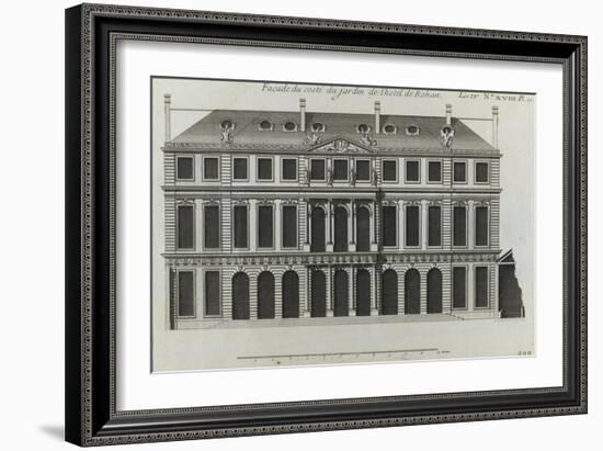 Planche 299 : élévation de la façade sur les jardins de l'hôtel de Rohan , rue Vieille du Temple-Jacques-François Blondel-Framed Giclee Print