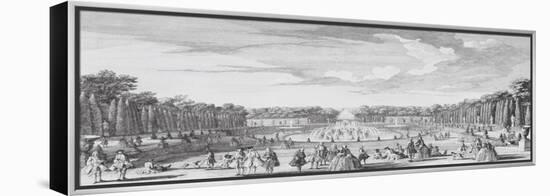 Planche 30: Vue du bassin de Latone prise du bord de la terrasse du château de Versailles vers-Jacques Rigaud-Framed Premier Image Canvas