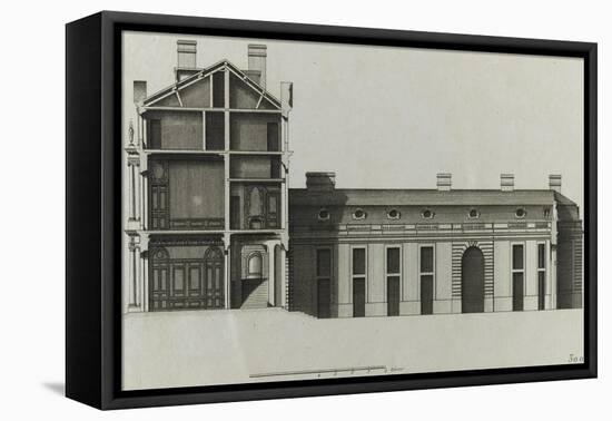 Planche 300 : coupe du corps central  de l'hôtel de Rohan , rue Vieille du Temple-Jacques-François Blondel-Framed Premier Image Canvas