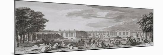 Planche 32: Vue du Grand Trianon prise du côté de l'avenue vers 1730 (endroits remarquables du-Jacques Rigaud-Mounted Giclee Print