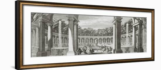 Planche 36: vue du bosquet de la Colonnade dans les jardins de Versailles vers 1730 (" Vue des-Jacques Rigaud-Framed Giclee Print
