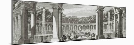 Planche 36: vue du bosquet de la Colonnade dans les jardins de Versailles vers 1730 (" Vue des-Jacques Rigaud-Mounted Giclee Print