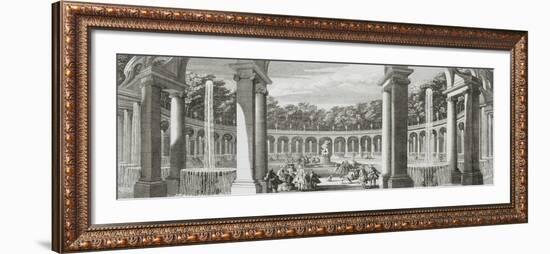 Planche 36: vue du bosquet de la Colonnade dans les jardins de Versailles vers 1730 (" Vue des-Jacques Rigaud-Framed Giclee Print