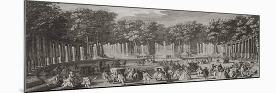 Planche 42: vue du bosquet du Théâtre d'Eau dans les jardins de Versailles vers 1730 (" Vue des-Jacques Rigaud-Mounted Giclee Print